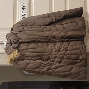 Women's Med New York & Company Brown Puffer Jacket